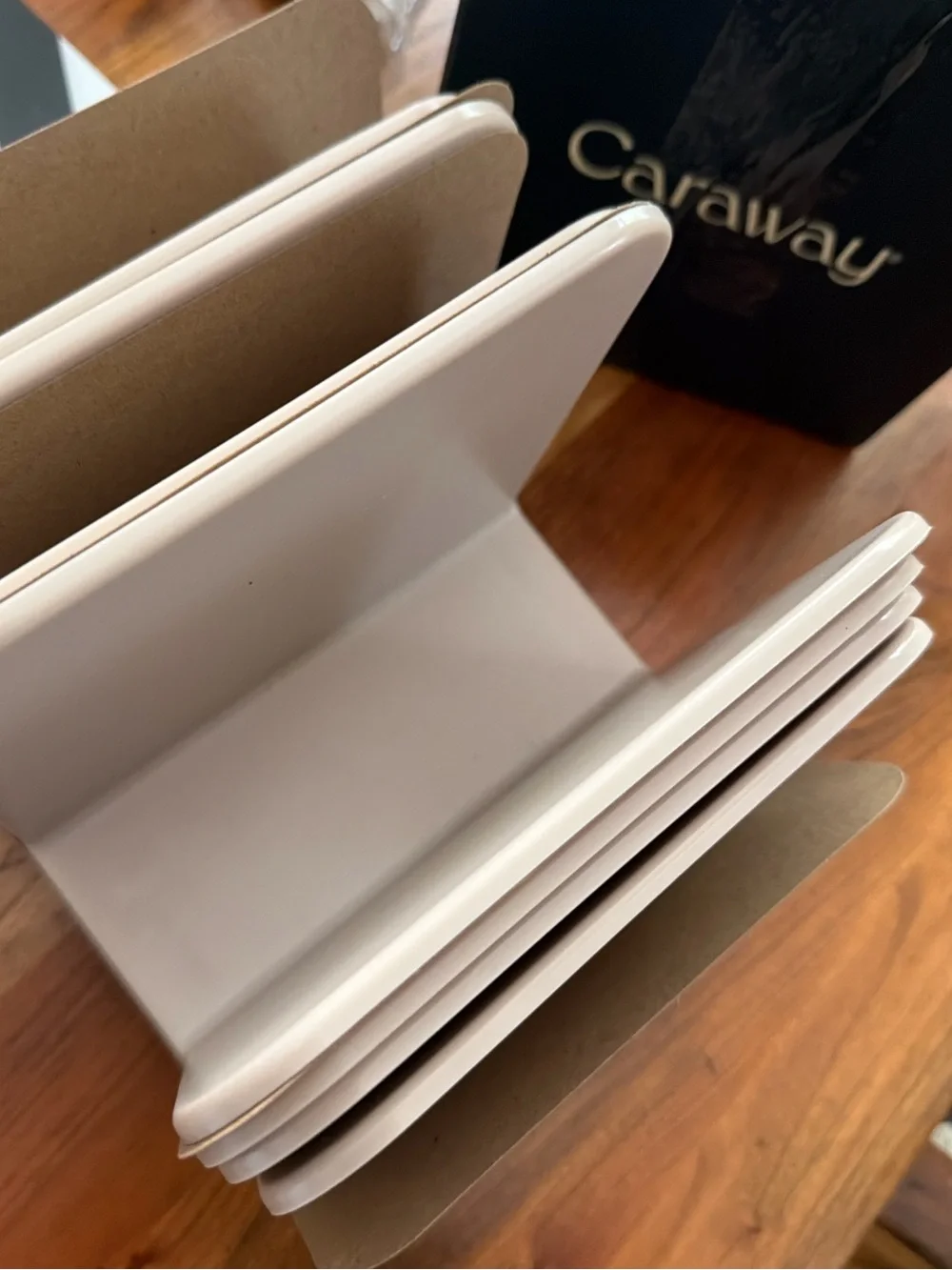 Caraway Magnetic Pan Organizers Set of 4 – Cream – Brand New
